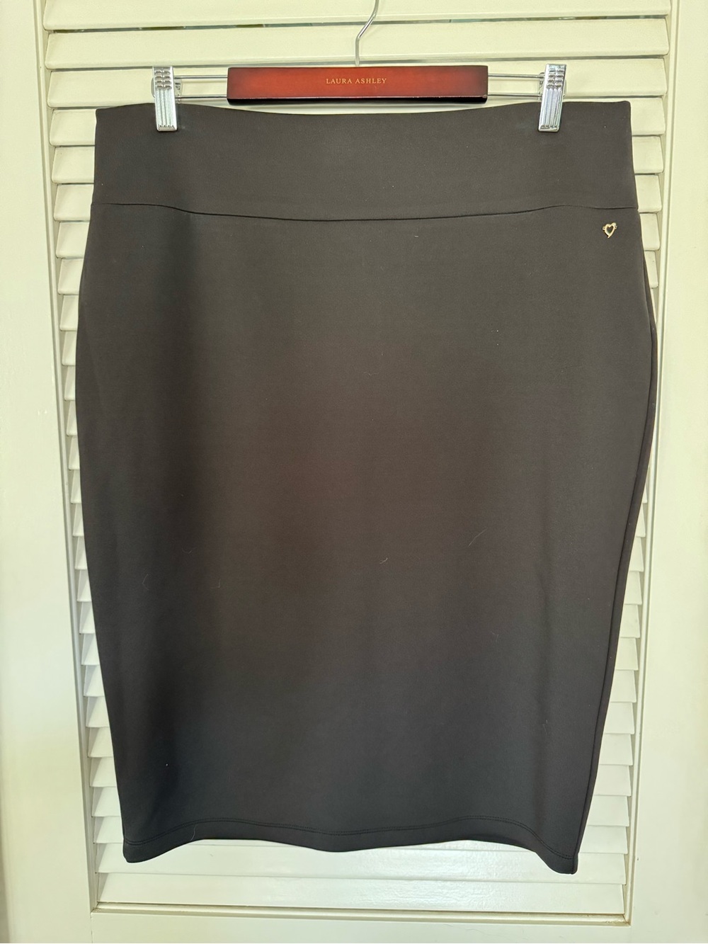 Thalia Sodi Black Pencil Skirt with Gold Heart Accent